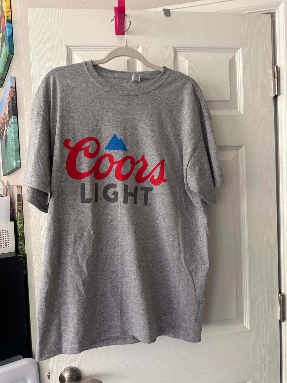 Coors Light T-Shirt Size L Gray Graphic Tee